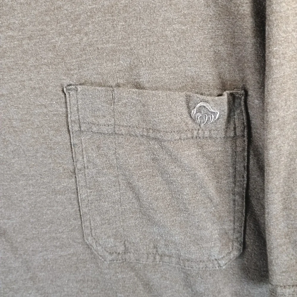 Wolverine Boots & Gear Henley Shirt Mens 3XL Brown hort Sleeve Pocket Buttons‎
